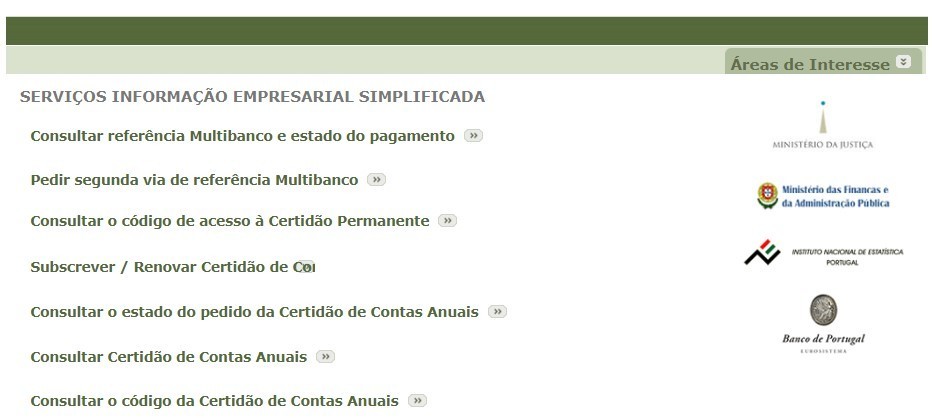 Obter informações de uma empresa: IES (escolha da opção)